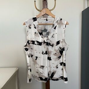 Abstract Commuter Blouse by Calvin Klein